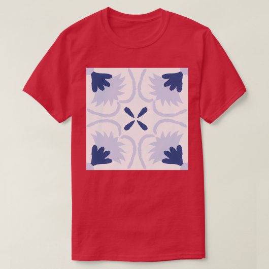 Mediterrane Tile Blue White Beauful Sicili T-shirt (Design voorkant)