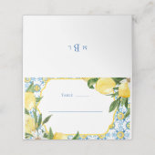 Mediterrane Tropische Monogram Weddenschap (Buitenkant ongevouwen)