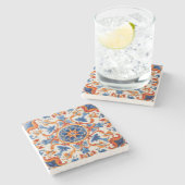 Mediterrane tuin stenen onderzetter (Zijkant)