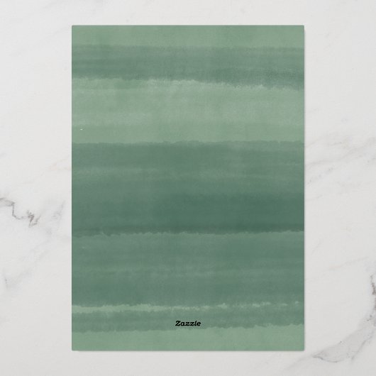 Mediterrane tuingroene botanische bridal Brunch Folie Uitnodiging (Achterkant)