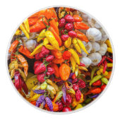 Mediterrane vlokken keramische knop (Voorkant)