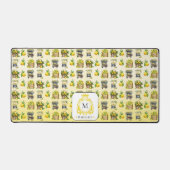 Mediterrane Waterverf Citroen Crested Monogram Bureaumat (Voorkant)