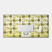 Mediterrane Waterverf Citroen Crested Monogram Bureaumat (Keyboard & Muis)