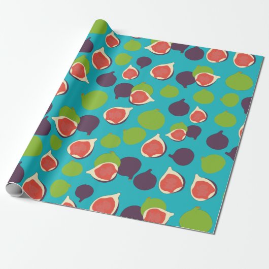Mediterrane zomerfruitbomen cadeaupapier (Uitgerold)