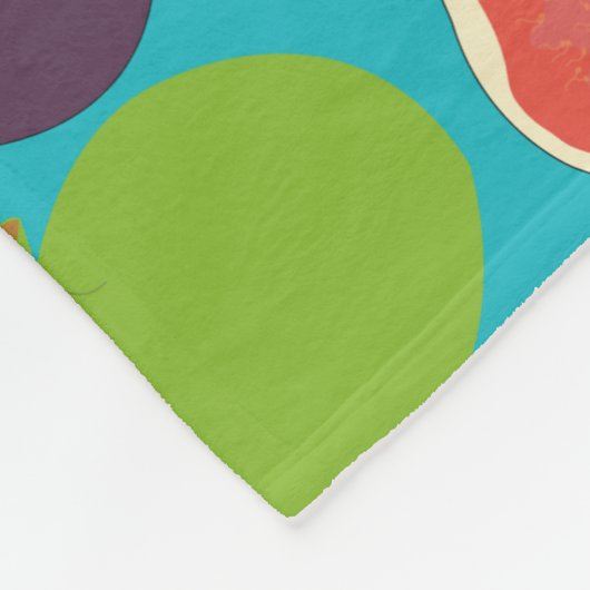 Mediterrane zomerfruitbomen fleece deken (Hoek)