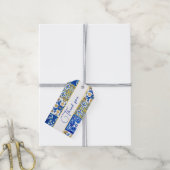 Mediterrane zomermoderne tegel Bruiloft Cadeaulabel (Met Touw)