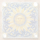 Mediterrane zon glazen onderzetter (Achterkant)