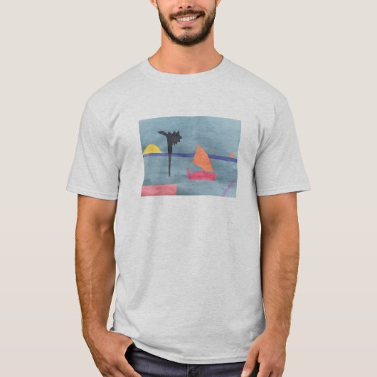 "Mediterrane zonsondergang" T-shirt (Voorkant)