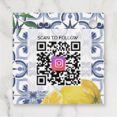 Mediterranean Bliss Business Packaging QR-code Bedankjes Labels (Achterkant)