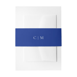 Mediterranean Blue Initials | Amalfi Coast Wedding Uitnodigingen Wikkel