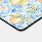 Mediterranean Blue Tile Limoncello Monogram Name (Coin)