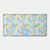 Mediterranean Blue Tile Limoncello Monogram Name (Recto)