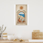 Mediterranean Boho Sun & Sea Poster (Cuisine)