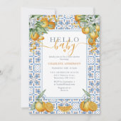 Mediterranean Citrus Baby Shower  Kaart (Voorkant)