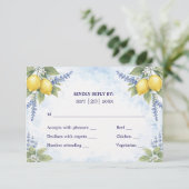 Mediterranean Citrus Botanical RSVP Wedding Respon (Debout devant)