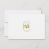 Mediterranean Citrus Botanical RSVP Wedding Respon (Dos)