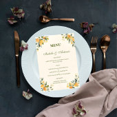 Mediterranean Citrus Botanical Wedding Menu