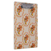 Mediterranean floral wreath pattern warm orange fl klembord (Rechts)