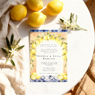 Mediterranean Lemon Amalfi Coast Baby Shower Kaart