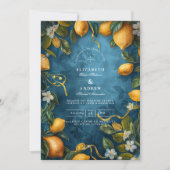 Mediterranean Lemon Bliss Wedding Kaart (Voorkant)