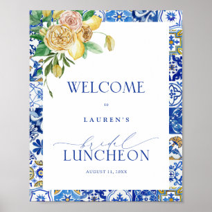 Mediterranean Lemon Bridal Luncheon Welkom Poster