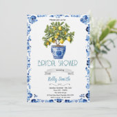 Mediterranean lemon Bridal Shower invitation (Debout devant)