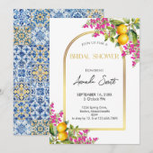 Mediterranean Lemon Bridal Shower Kaart (Voorkant / Achterkant)