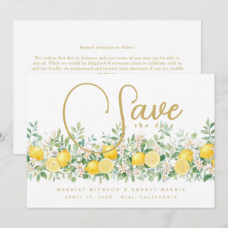 Mediterranean Lemon Garland Wedding TLW26 Save The Date
