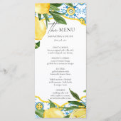 Mediterranean Lemon Wedding Menu (Voorkant)