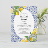 Mediterranean Lemon Wedding Vrijgezellenfeest Kaart (Staand voorkant)