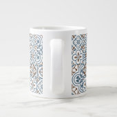 Mediterranean Moroccan Tile pattern Extra Grote Beker (Achterkant)