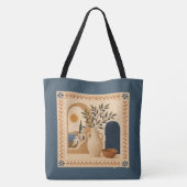 Mediterranean Olive Vase Tote Bag (Dos)