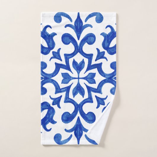 Mediterranean Portuguese Blue Tile (Serviette à main)