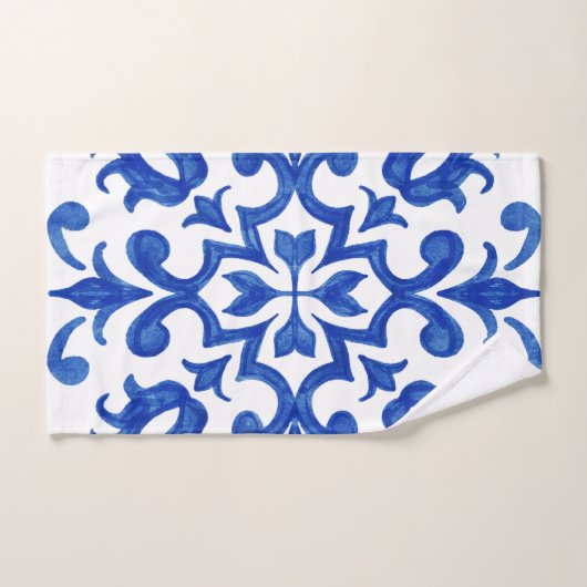 Mediterranean Portuguese Blue Tile (Serviette à main)