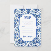 Mediterranean Portuguese Blue Tile Save The Date (Voorkant)