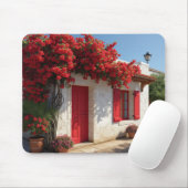 Mediterranean Rode Deur Tuin Muismat (Met muis)