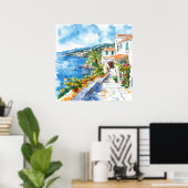 Mediterranean Summer Poster (Thuiskantoor)