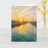 Mediterranean Sunrise blanco kaart (Gele Bloem)