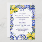 Mediterranean Tile Wedding with Lemons  Kaart (Voorkant)