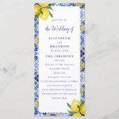 Mediterranean Tile Wedding with Lemons Programma (Voorkant)