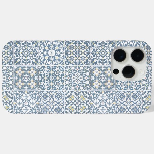 Mediterranean Tiles, Moroccan, Majolica, Azulejo Case-Mate iPhone Case (Achterkant (horizontaal))