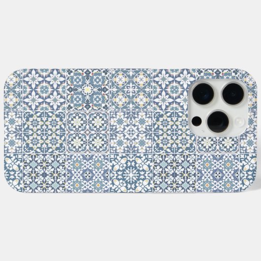 Mediterranean Tiles, Moroccan, Majolica, Azulejo Case-Mate iPhone Case (Achterkant (horizontaal))