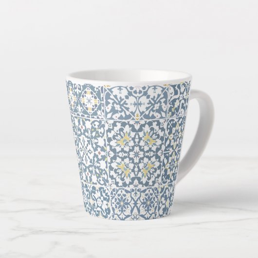 Mediterranean Tiles, Moroccan, Majolica, Azulejo Latte Mok (Rechterhoek)