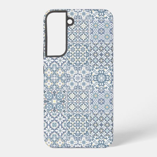 Mediterranean Tiles, Moroccan, Majolica, Azulejo Samsung Galaxy Hoesje (Achterkant)