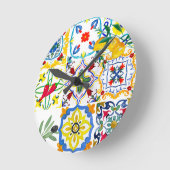 Mediterranean tiles,olives,chilli peppers,lemons ronde klok (Hoek)