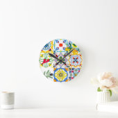 Mediterranean tiles,olives,chilli peppers,lemons ronde klok (Huis)