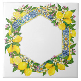 Mediterranean Traditional Pattern Ceramic Tile Tegeltje