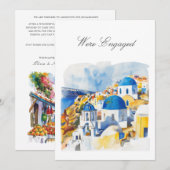 Mediterranean Verloving Announcement Kaart (Voorkant / Achterkant)