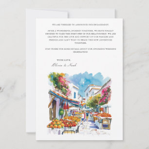Mediterranean Verloving Announcement Kaart