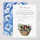 Mediterranean Verloving Announcement Kaart (Voorkant / Achterkant)